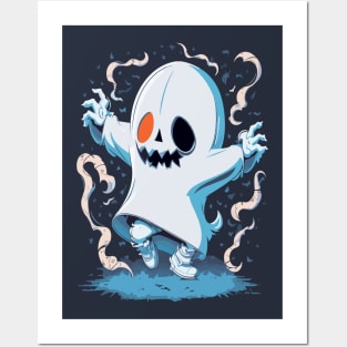 Dabbing Halloween Ghost Posters and Art